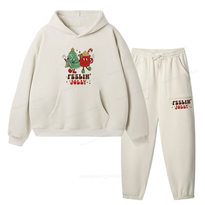 Pagewings Feeling Jolly Unisex Fleece Hoodie Set
