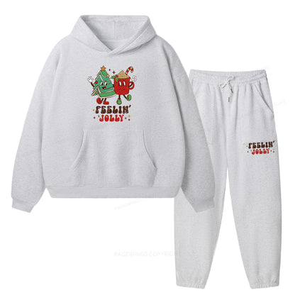 Pagewings Feeling Jolly Unisex Fleece Hoodie Set