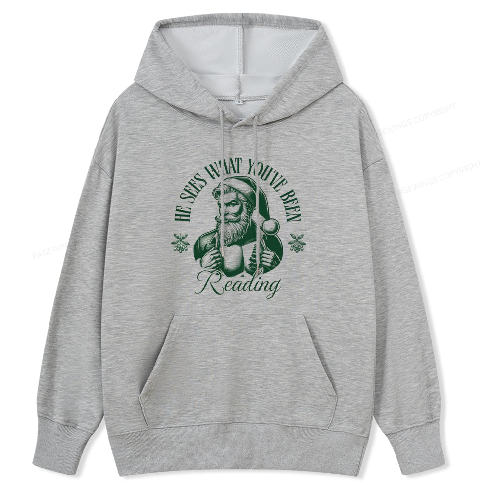 Pagewings He Sees What You've Been Reading Unisex Classic Hoodie