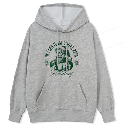 Pagewings He Sees What You've Been Reading Unisex Classic Hoodie