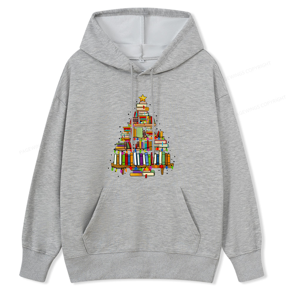Pagewings Christmas Books Tree Unisex Classic Hoodie