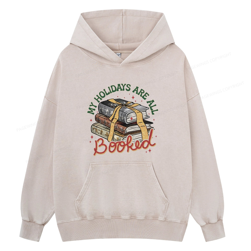 Pagewings My Holidays Are All Booked Unisex Washed Hoodie