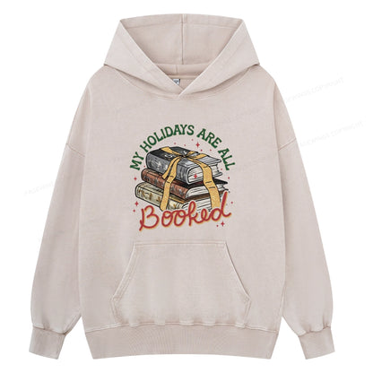 Pagewings My Holidays Are All Booked Unisex Washed Hoodie