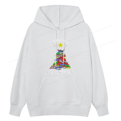 Pagewings Merry Christmas Book Tree Unisex Classic Hoodie