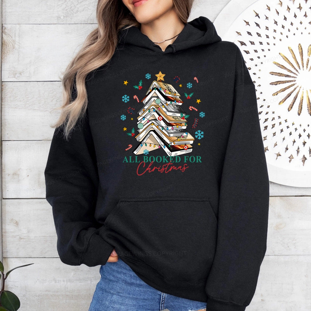 Pagewings Fantasy Reading All Booked For Christmas Unisex Classic Hoodie