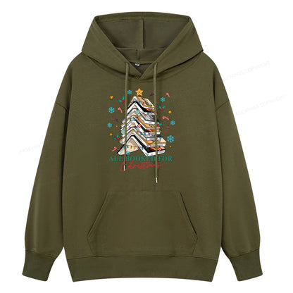 Pagewings Fantasy Reading All Booked For Christmas Unisex Classic Hoodie