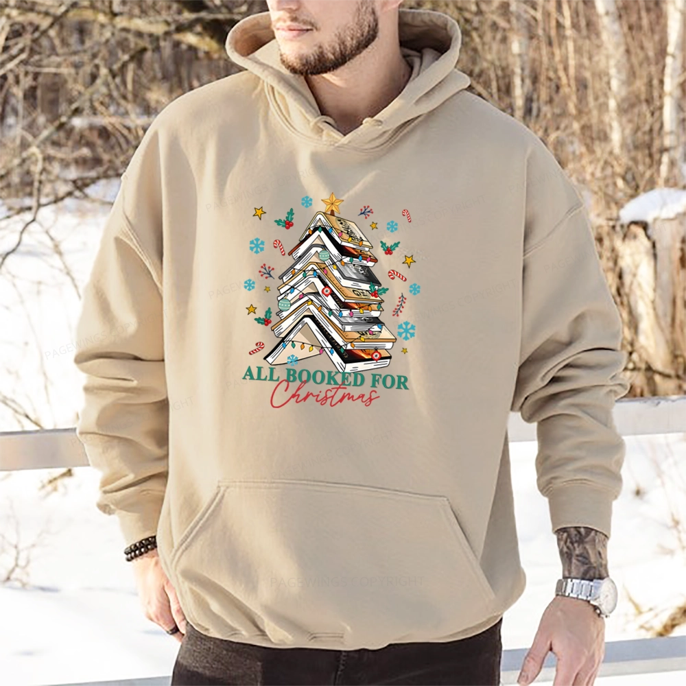 Pagewings Fantasy Reading All Booked For Christmas Unisex Classic Hoodie
