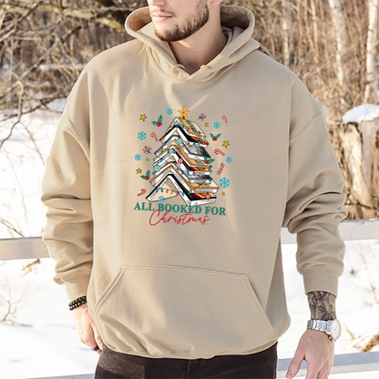 Pagewings Fantasy Reading All Booked For Christmas Unisex Classic Hoodie