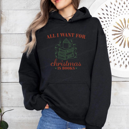 Pagewings All I Want For Christmas Is Books Unisex Classic Hoodie