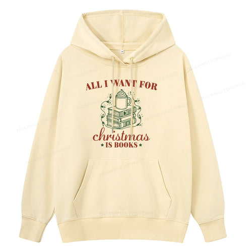 Pagewings All I Want For Christmas Is Books Unisex Classic Hoodie