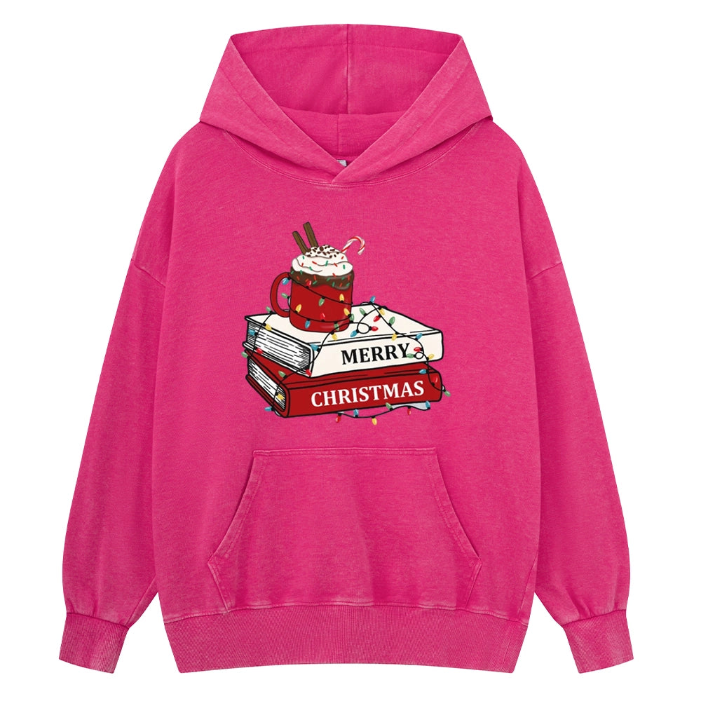 Pagewings Merry Christmas Unisex Washed Hoodie