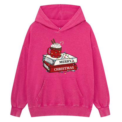 Pagewings Merry Christmas Unisex Washed Hoodie
