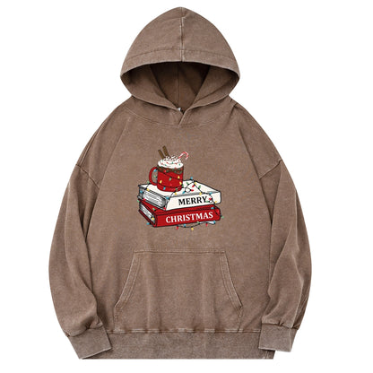 Pagewings Merry Christmas Unisex Washed Hoodie