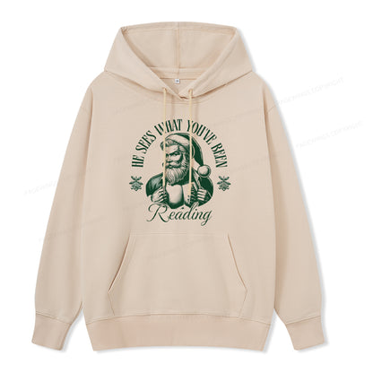 Pagewings He Sees What You've Been Reading Unisex Classic Hoodie