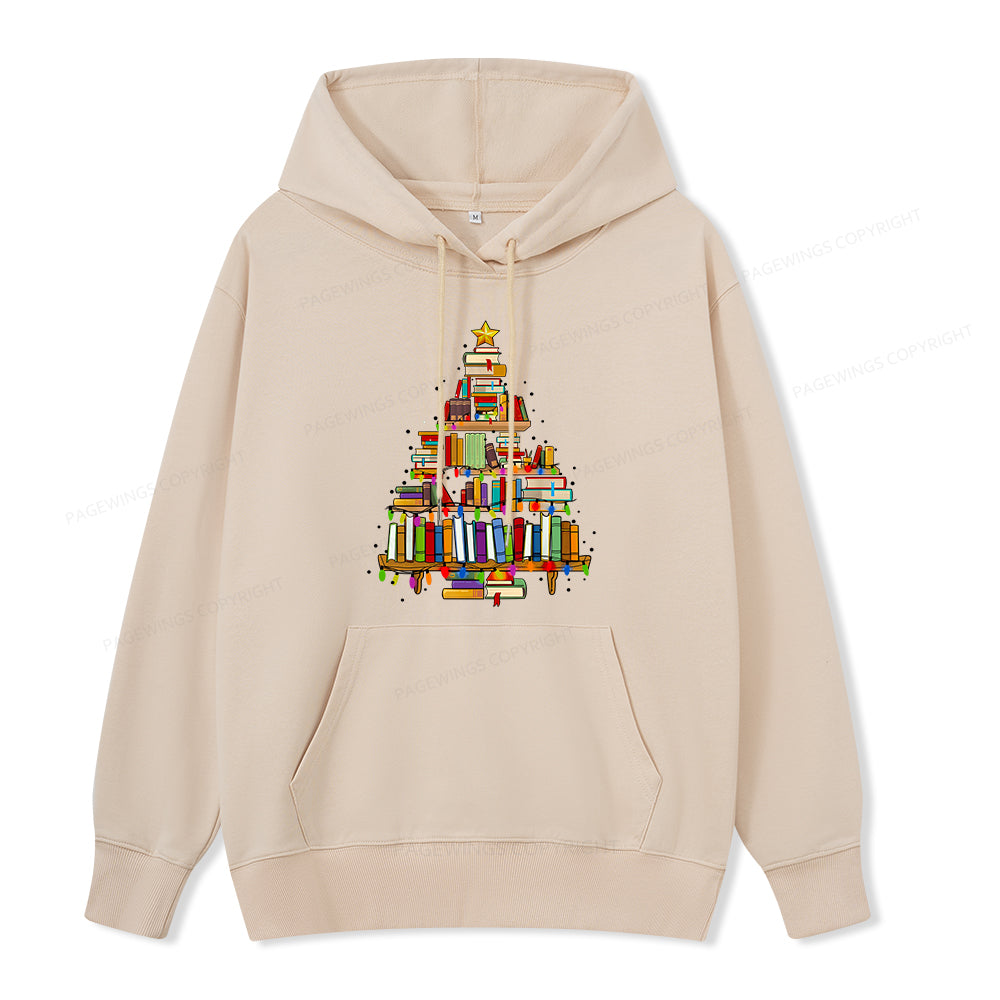 Pagewings Christmas Books Tree Unisex Classic Hoodie