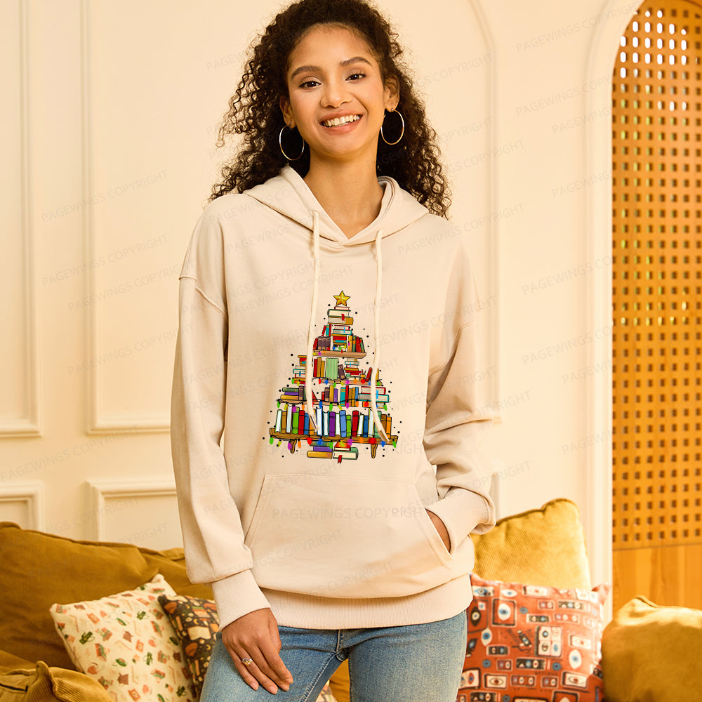 Pagewings Christmas Books Tree Unisex Classic Hoodie