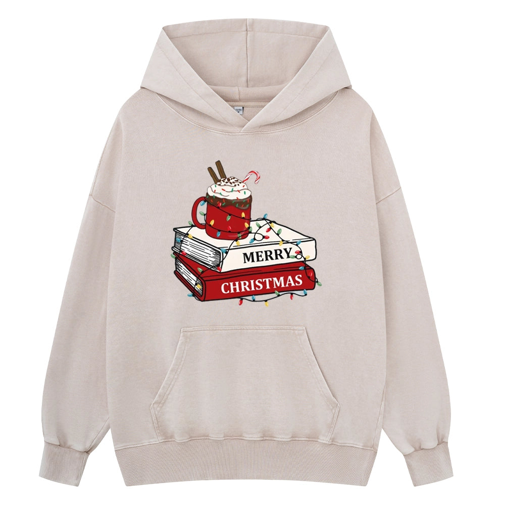 Pagewings Merry Christmas Unisex Washed Hoodie