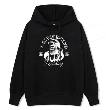 Pagewings He Sees What You've Been Reading Unisex Classic Hoodie