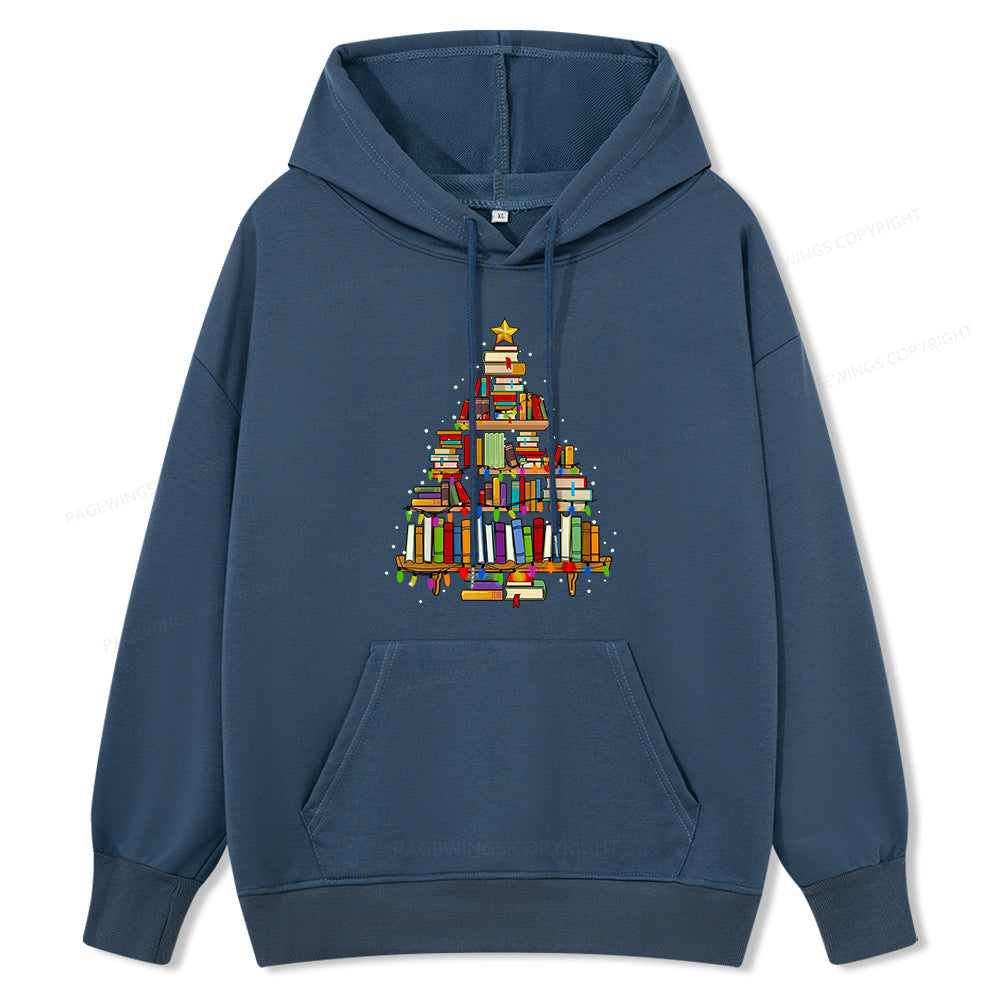 Pagewings Christmas Books Tree Unisex Classic Hoodie