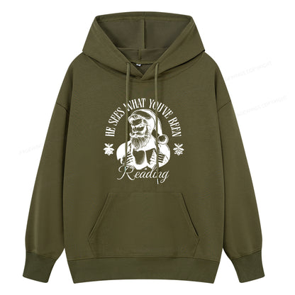 Pagewings He Sees What You've Been Reading Unisex Classic Hoodie