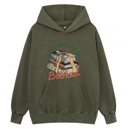 Pagewings My Holidays Are All Booked Unisex Washed Hoodie