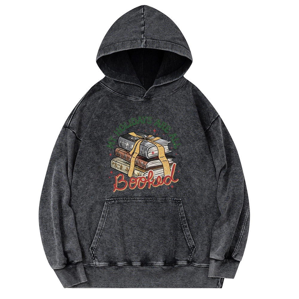 Pagewings My Holidays Are All Booked Unisex Washed Hoodie